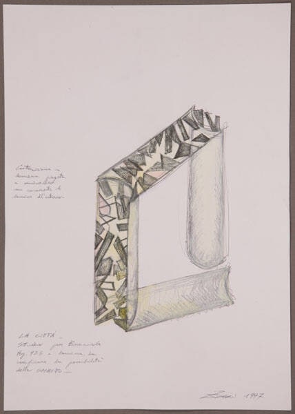 Working Drawing for "La Citta" Series