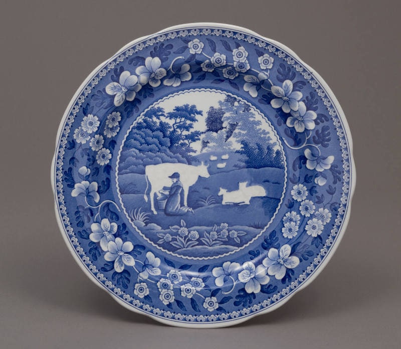 Scott's Cumbrian Blue(s), Foot and Mouth Series Spode's Blue Room, Milk Maid 3