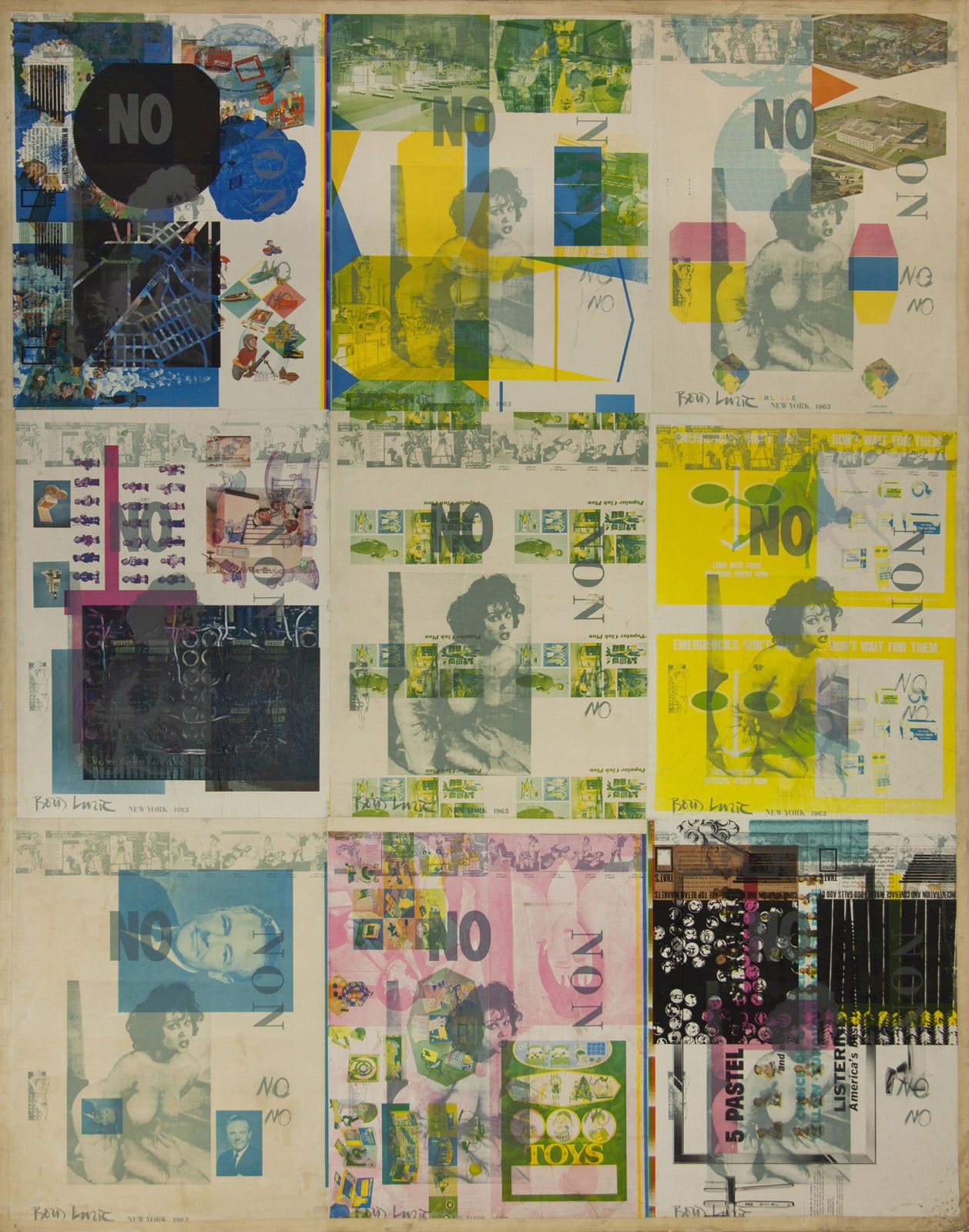 Boris Lurie, NO Posters Mounted , 1963
