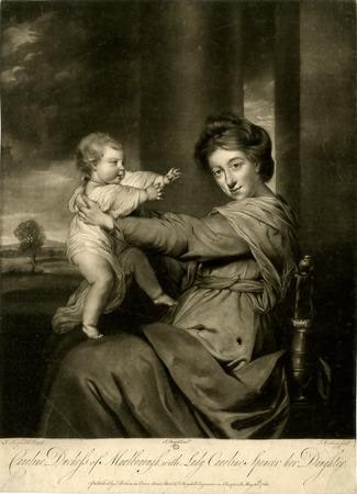 Object: Caroline Duchess of Marlborough with Lady Caroline Spencer her Daughter