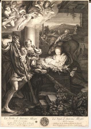 Object: La Notte d'Antonio Allegri - La Nuit d'Antoine Allegri | Series: Recueil d'estampes d'après les plus célèbres tableaux de la Galerie Royale de Dresde