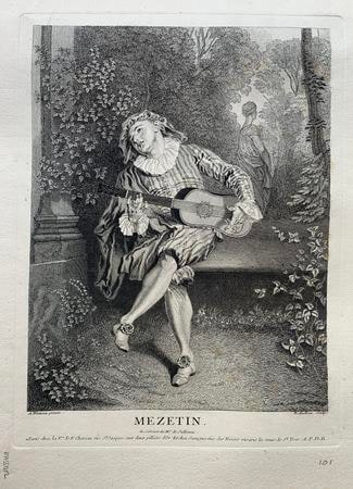 Object: Mezetin | Series: L'Oeuvre d'Antoine Watteau Peintre du Roy | Series: Recueil Jullienne