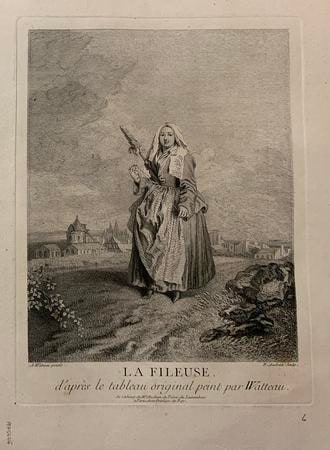 Object: La Fileuse | Series: L'Oeuvre d'Antoine Watteau Peintre du Roy | Series: Recueil Jullienne