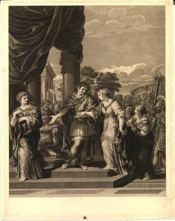 Object: Caesar putting away Pompeia, receives Calpurnia as his Wife