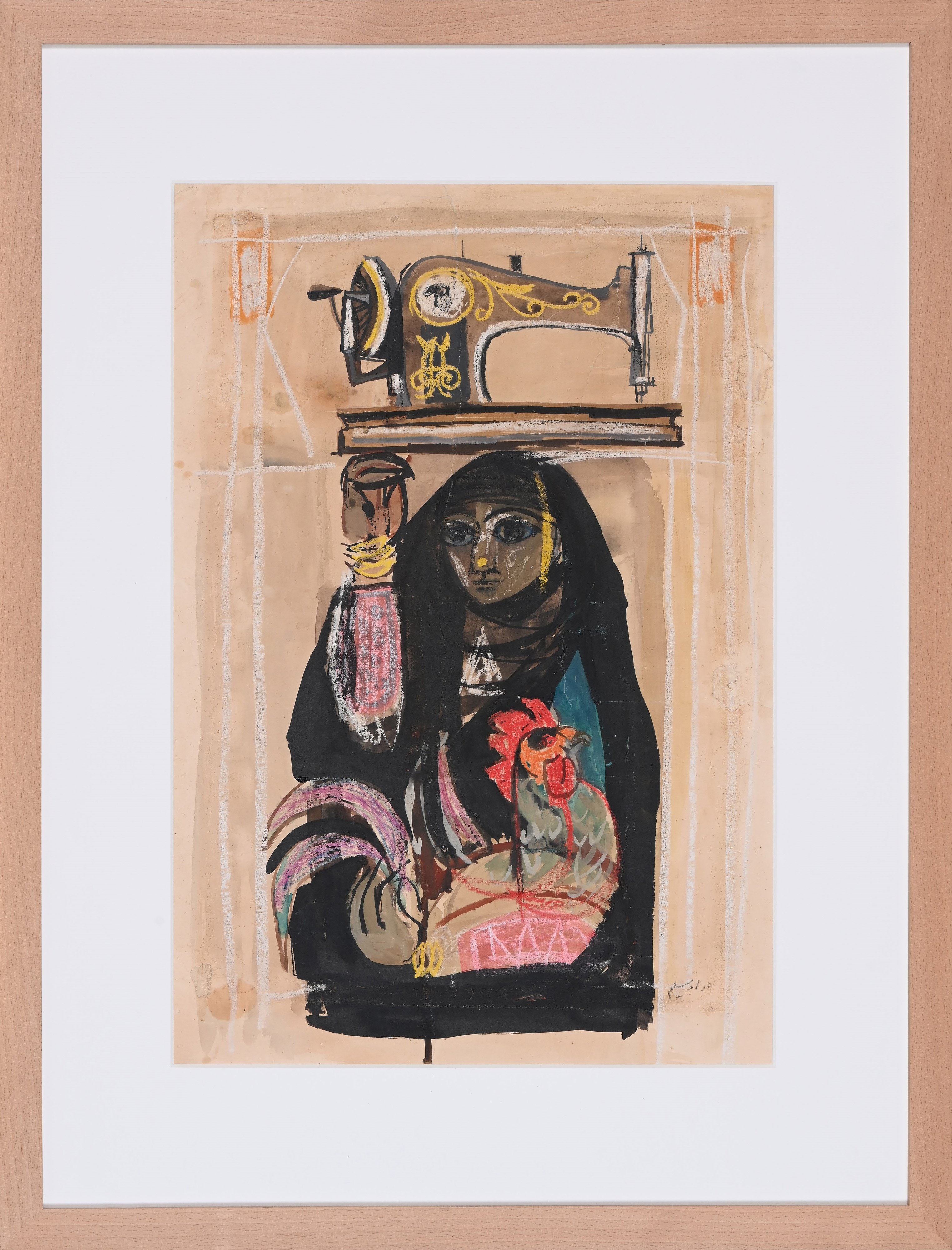 Woman with Sewing Machine