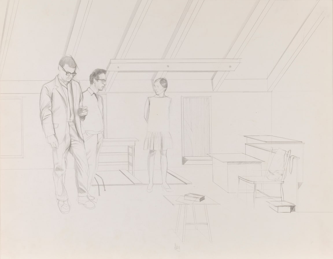 In the Studio, study for “Group"
