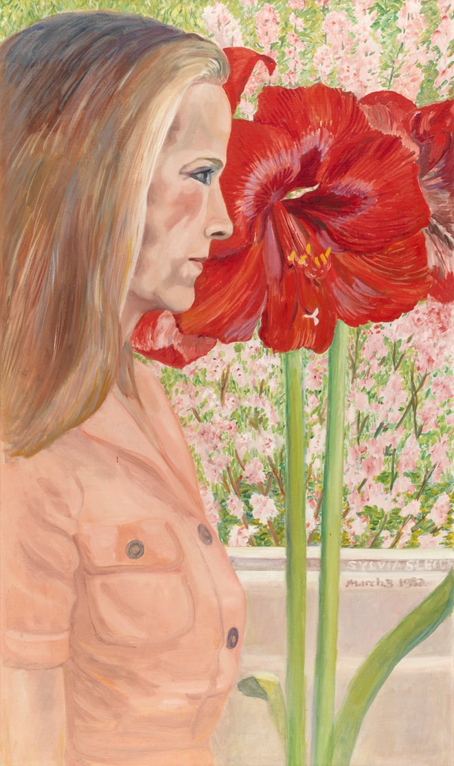 Self Portrait with Amaryllis