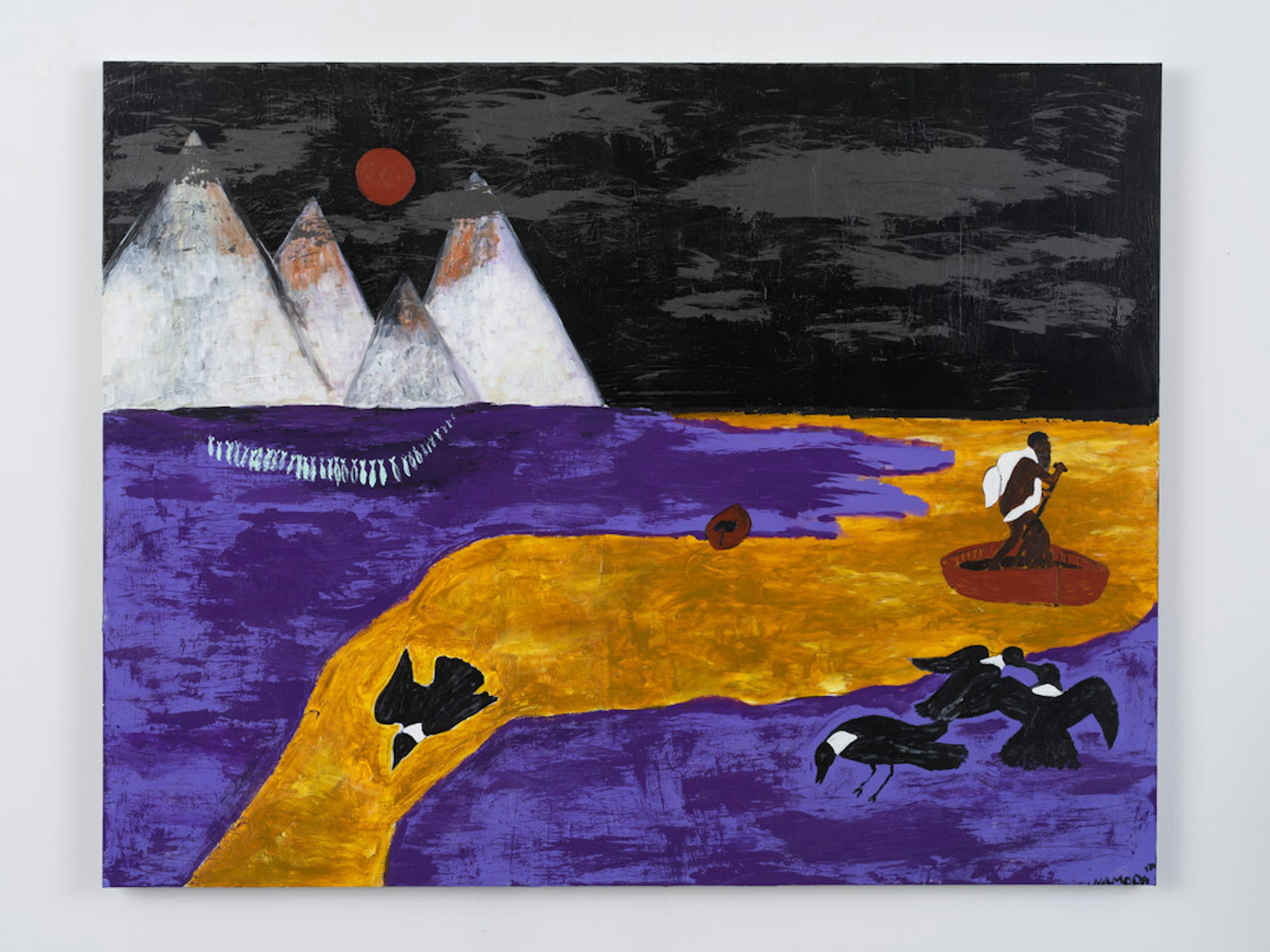 Landscape with child crossing the Styx