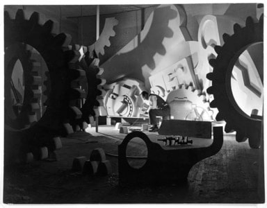 Henry Billings Creating his "Mobile Mural," for the Ford Building, New York World's Fair, 1939