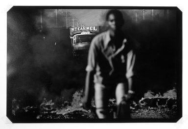 Port au Prince, Haiti, 1987, Burning Barricades