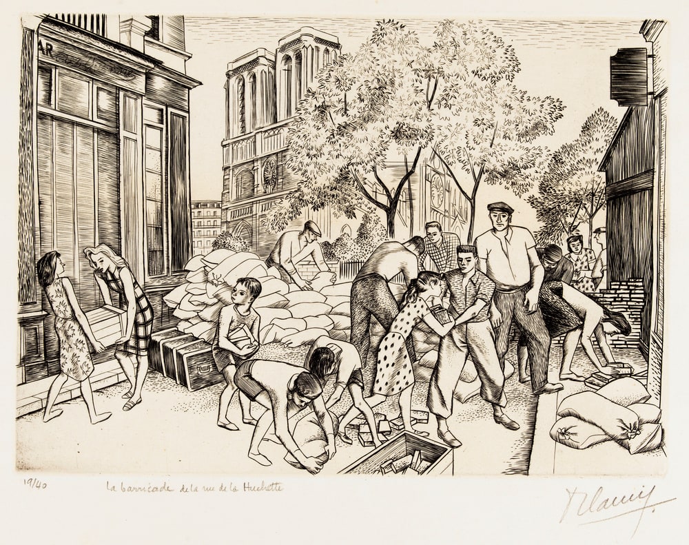 La barricade de la rue de la Huchette