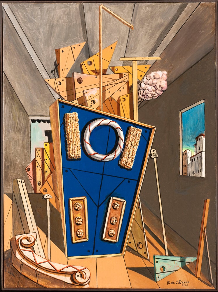 Interno metafisico con biscotti
(Intérieur métaphysique avec biscuits)