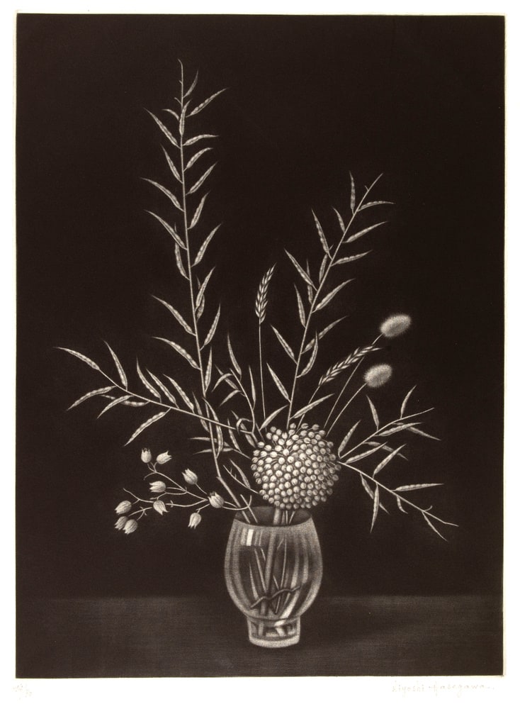 Graminées dans un verre