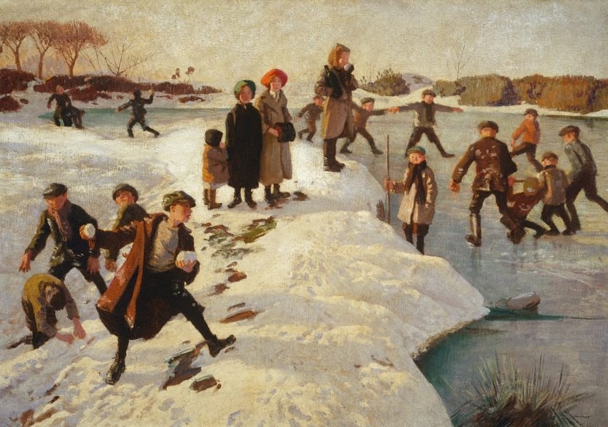 The frozen pond