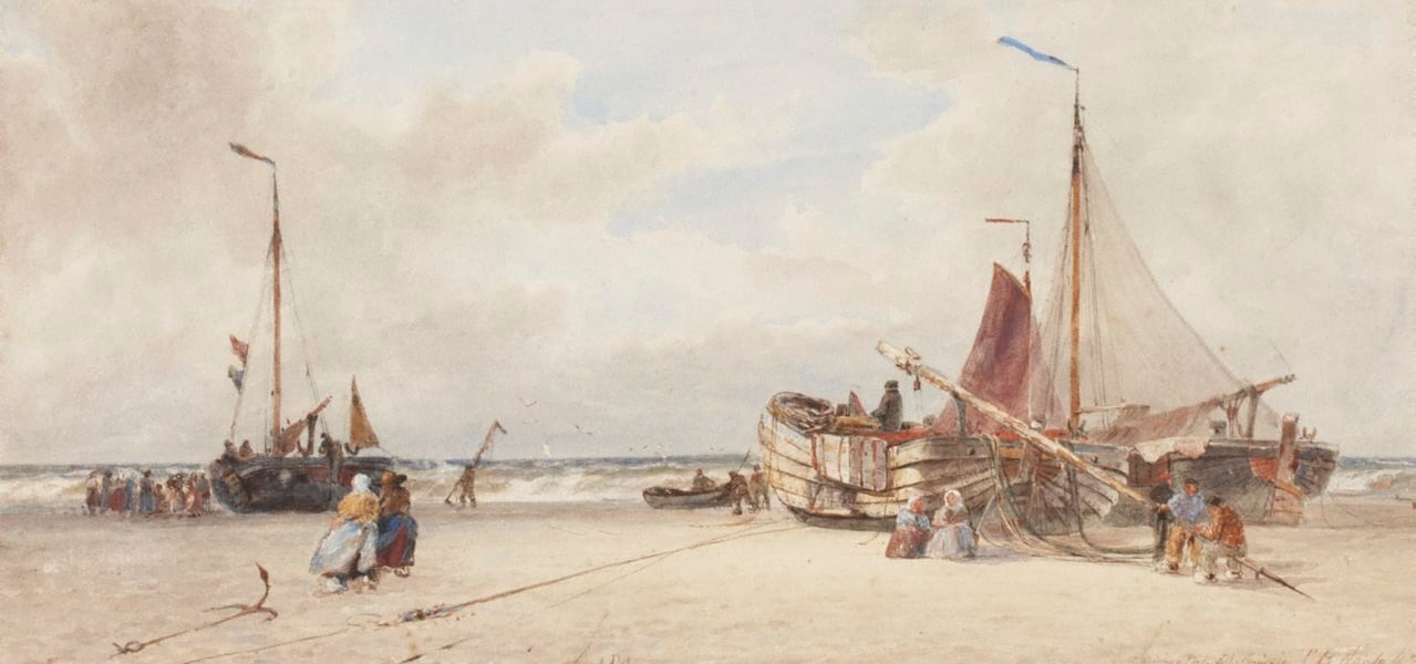 Repairing a pink, Scheviningen Beach
