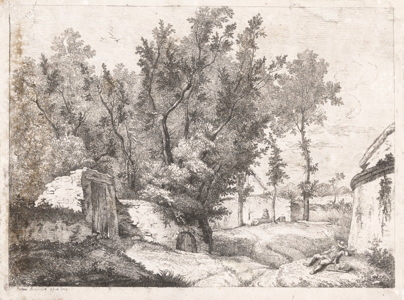 Landscape with fortifications