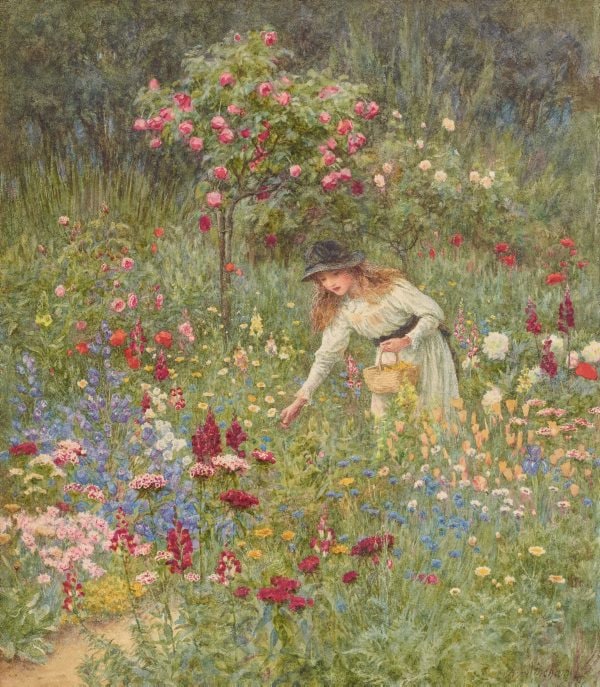 Gathering flowers