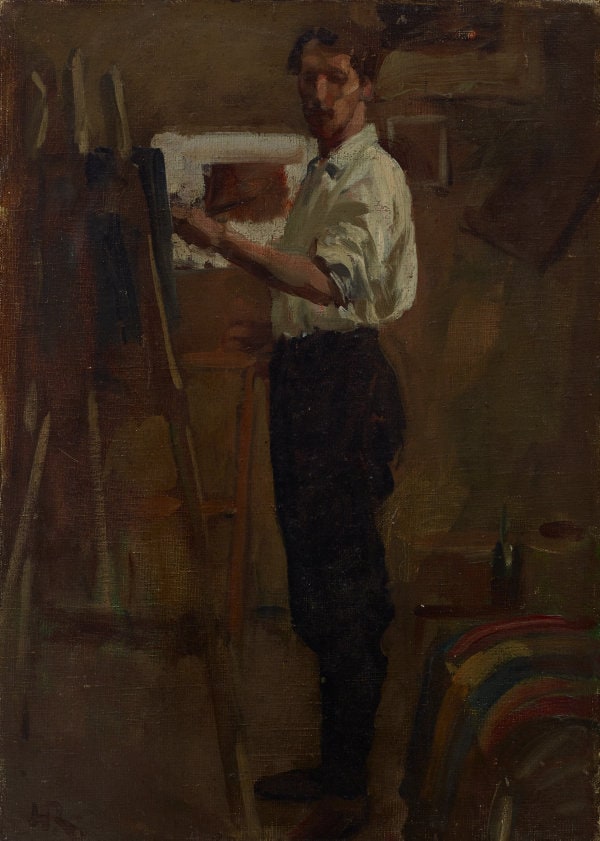 Artist in studio