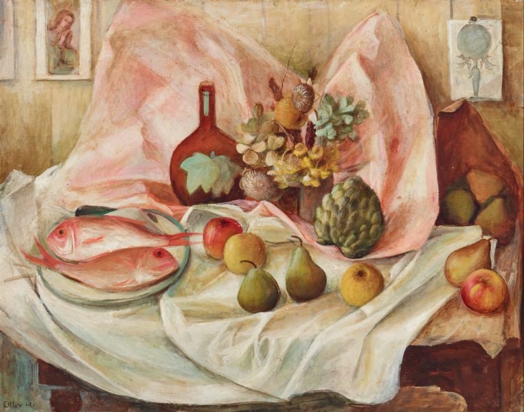 Still life with pink fish