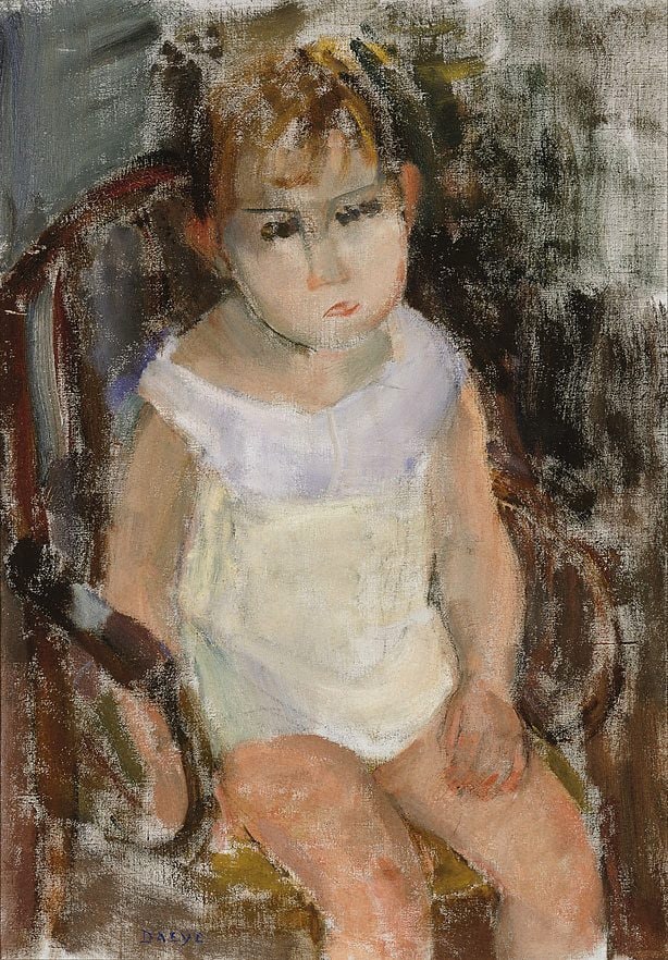 Young girl on a chair