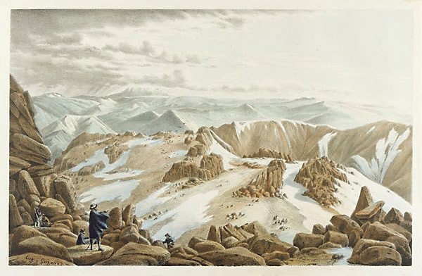 North east view from the top of Mount Kosciusko, New South Wales