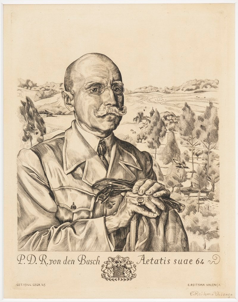 Portret van P.D.R. baron von den Busch