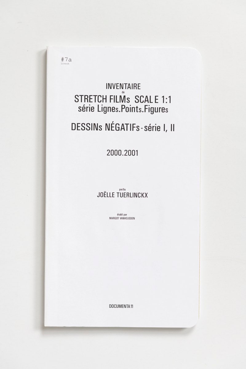 #Livrets Documenta 11: 7a - Inventaire de STRETCH FILMs scale 1:1 serie Lignes.POINTs.FIGUREs DESSINs NEGATIFs-serie I, II 2000.2001