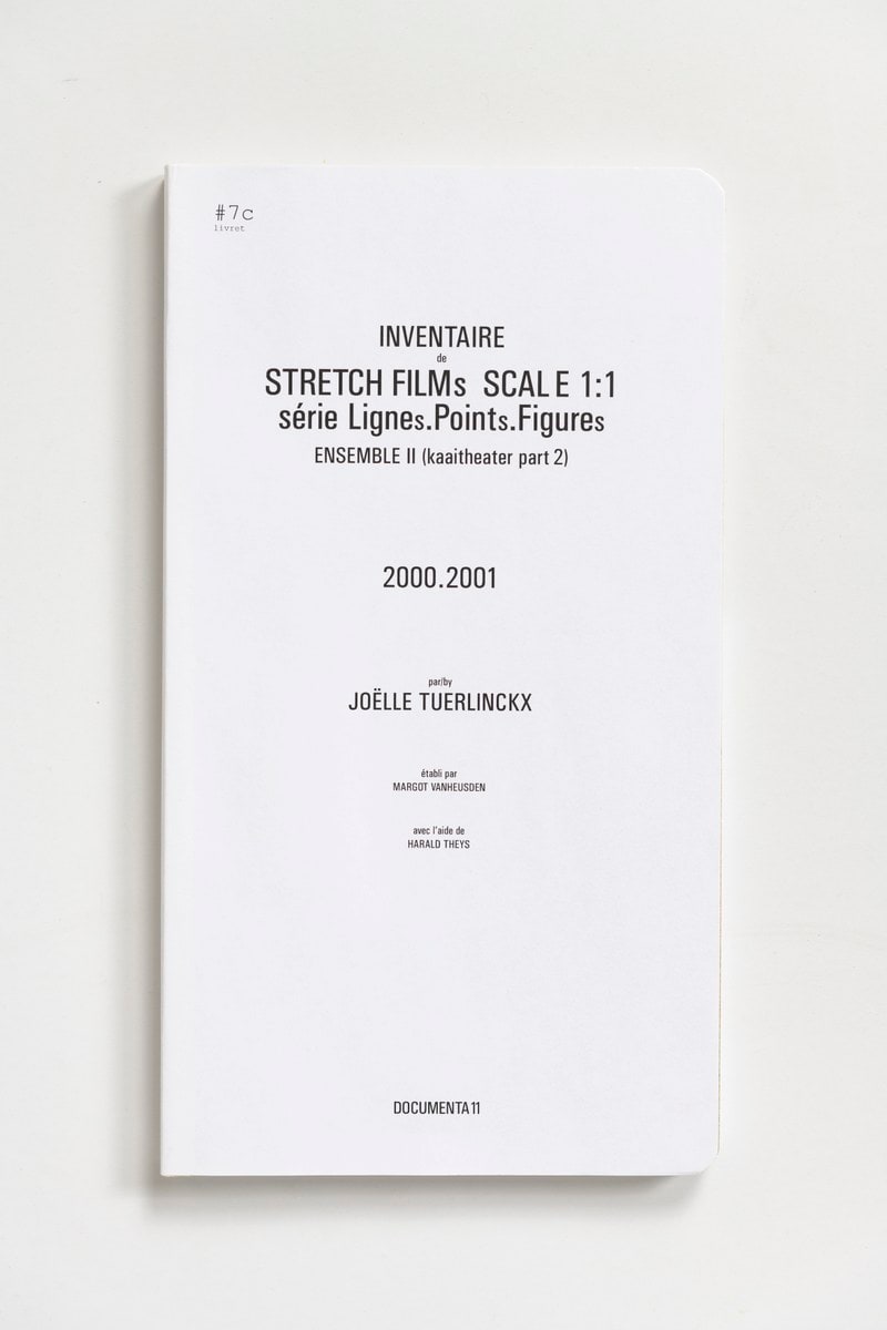 #Livrets Documenta 11: 7c - Inventaire de STRETCH FILMs SCALE 1:1 serie LIGNEs.PINTs.FIGUREs ensemble II (kaaitheater part 2)