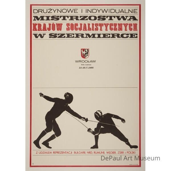 Druzynowe I Indywiduaine Mistrozostwa Krasow Socjalistycznych W Szermierce (Fencing Tournament) [sports poster]