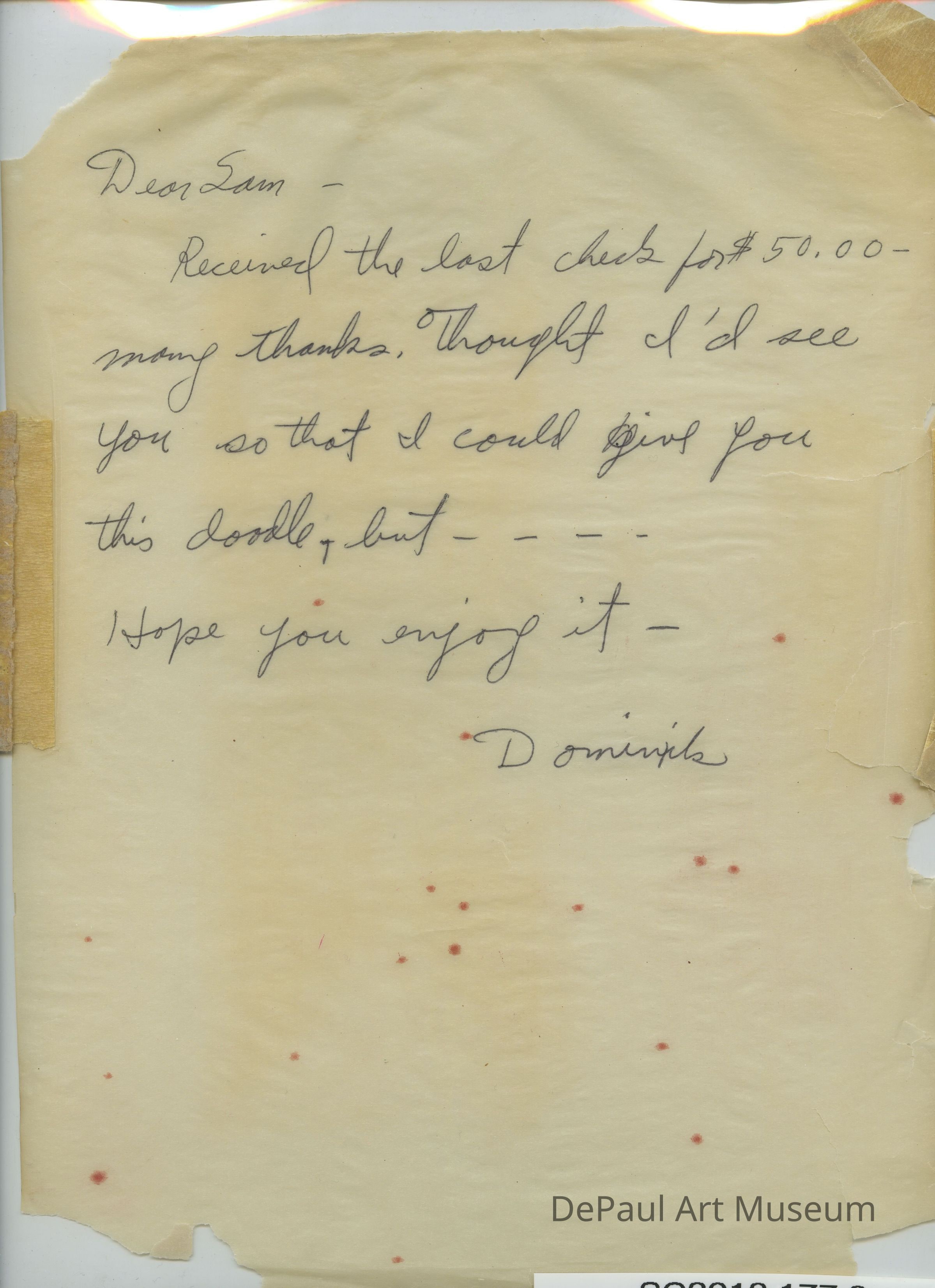 Letter to Samuel Koffler