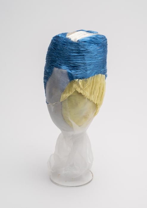 Renovated: Glass in blue and yellow