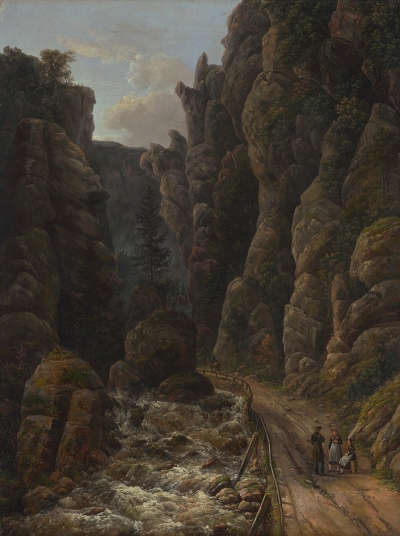 Schlucht in der Sächsischen Schweiz