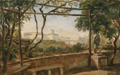 Blick von der Villa Malta auf den Quirinal