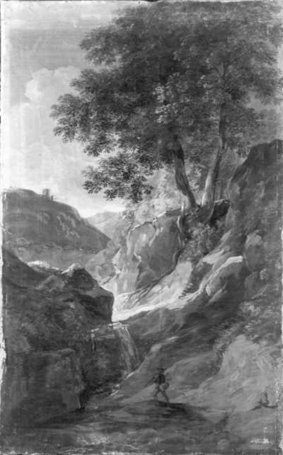 Schlucht mit Angler