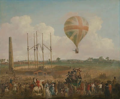 George Biggins Aufstieg in Lunardis Ballon