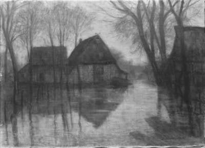 Hochwasser im Dorf
