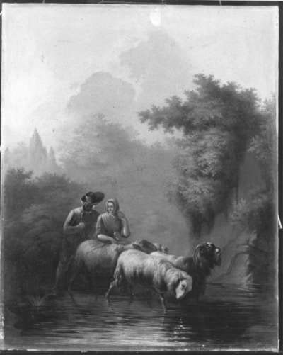 Landschaft mit Hirtenpaar