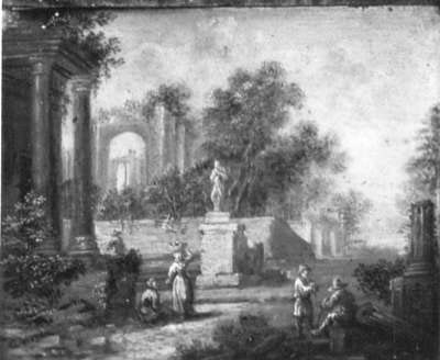 Landschaft mit Ruinen