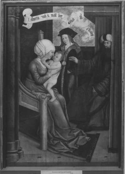 Mindelheimer Sippenaltar: Esmeria und Ephraim mit Eliud und Elisabeth