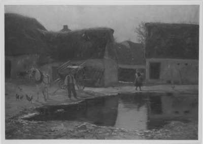 Hof einer Farm in der Picardie