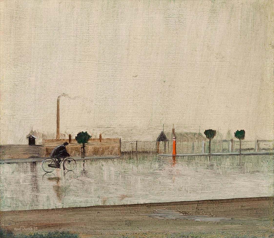 Cyclist in Holesovice