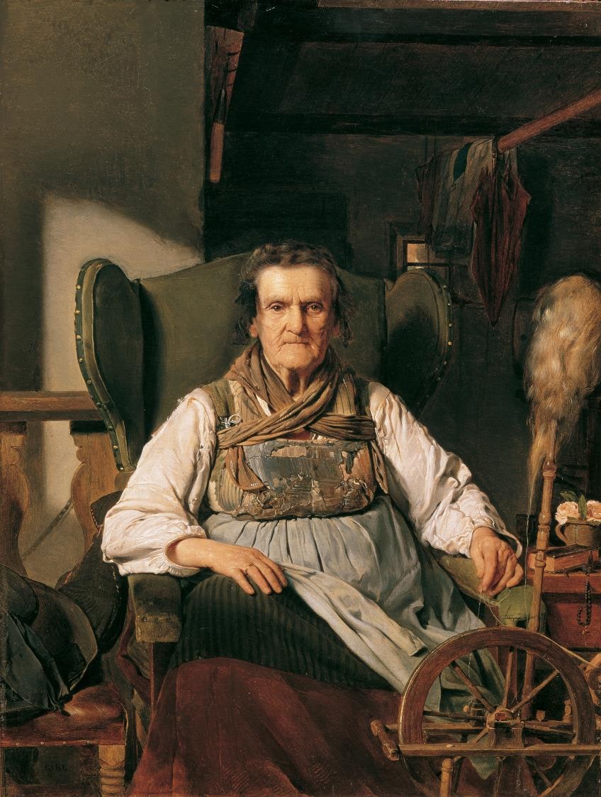 Farmer’s Wife from Ramsau at the Spinning Wheel