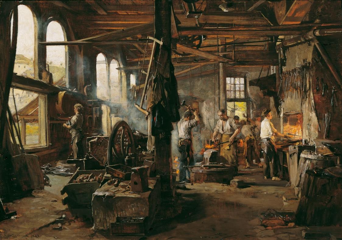 Interior of a Hammer Mill