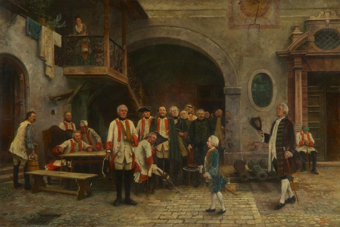 KAISER JOSEPH II. ALS KNABE BEI DEN INVALIDEN IN WIEN