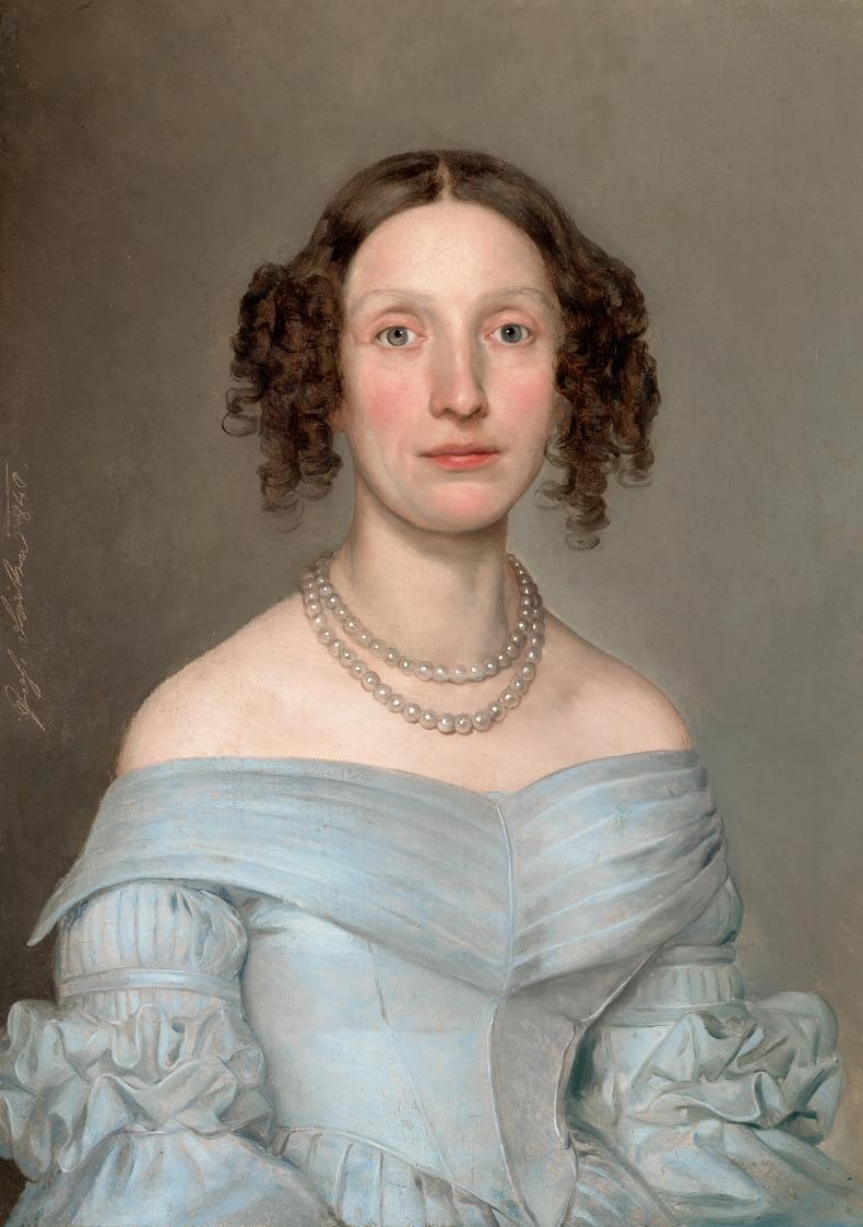 Lady in Light-Blue Dress