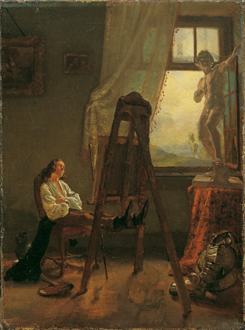 The Painter Asleep in His Studio