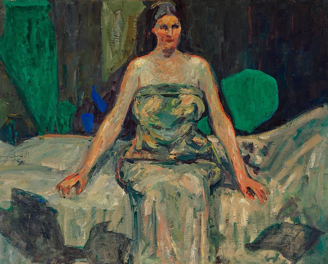 Sitting Woman in Simultaneous Contrast