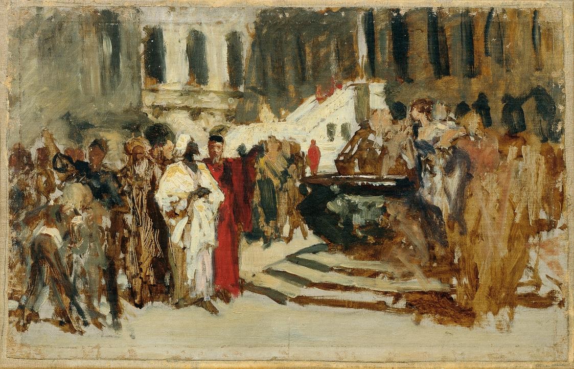 Sketch for the Painting “Arabian Merchants in Venice”