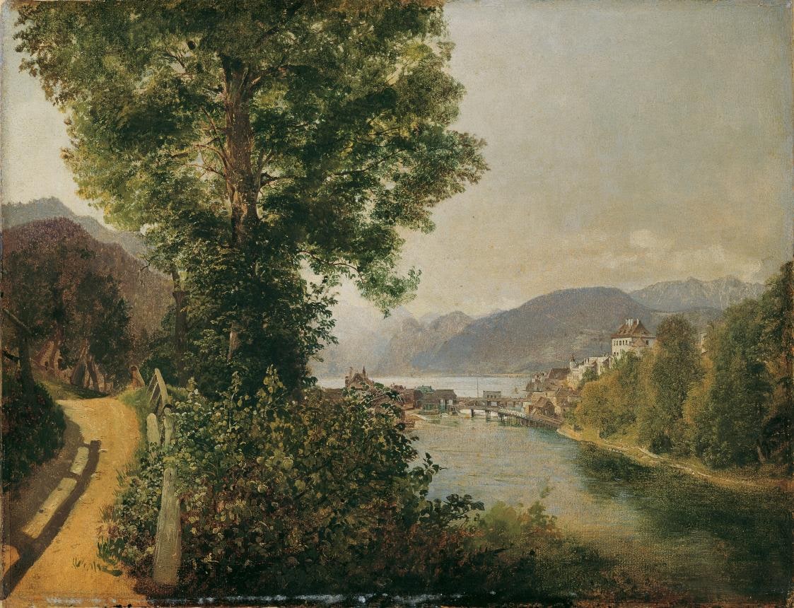 View of Traunsee from Traun bei Gmunden