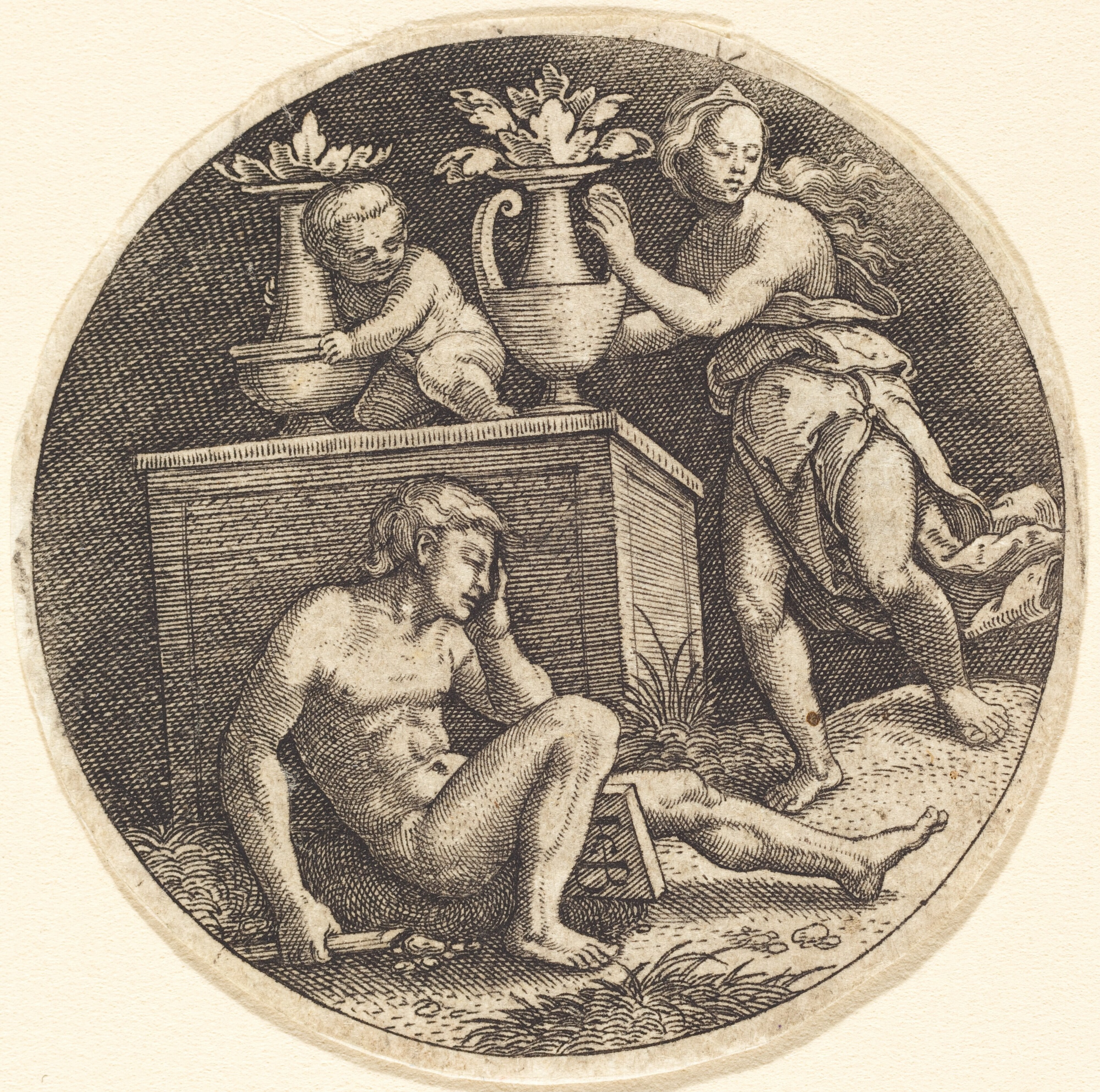 Youth Sleeping before an Altar
